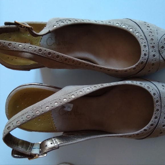 Cole Haan Wedge Slingback Heels. - Picture 9 of 9
